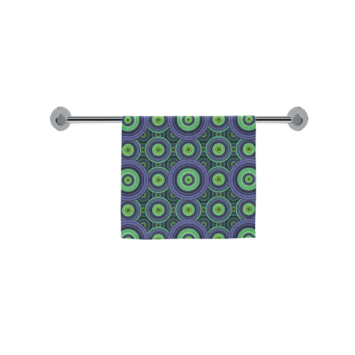 Green and Blue Stitched  Pattern Custom Towel 16"x28"