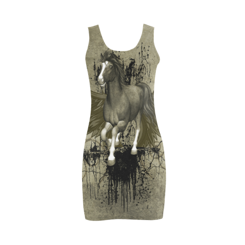 Wild horse with wings Medea Vest Dress (Model D06)