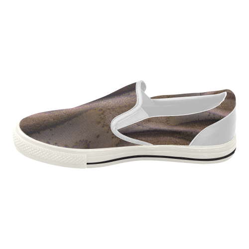 Frosted Dunes on Mars Women's Slip-on Canvas Shoes (Model 019)