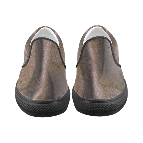 Frosted Dunes on Mars Women's Unusual Slip-on Canvas Shoes (Model 019)