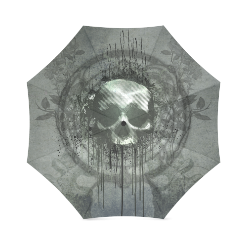 Awesome skull with bones and grunge Foldable Umbrella (Model U01)