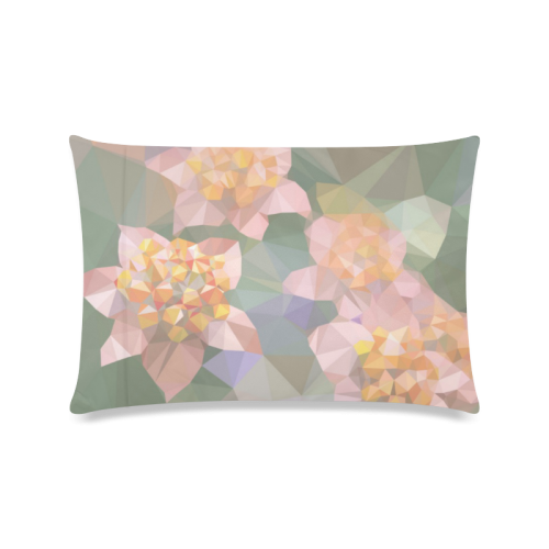 Low Poly Flowers Custom Zippered Pillow Case 16"x24"(Twin Sides)