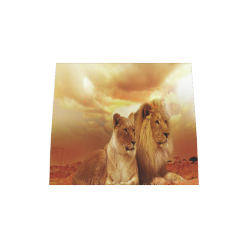 Lion Couple Sunset Fantasy Boston Handbag (Model 1621)