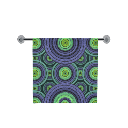 Green and Blue Stitched Bath Towel 30"x56"