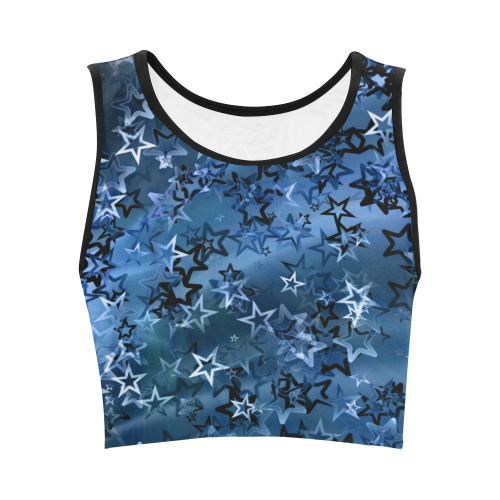 Stars20160721 Women's Crop Top (Model T42)