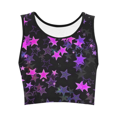 Stars20160710 Women's Crop Top (Model T42)