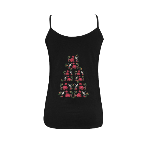 Hummers N Roses Women's Spaghetti Top (USA Size) (Model T34)