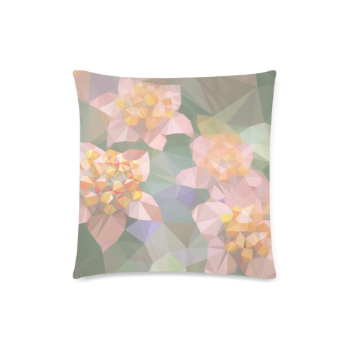 Low Poly Flowers Custom Zippered Pillow Case 18"x18"(Twin Sides)