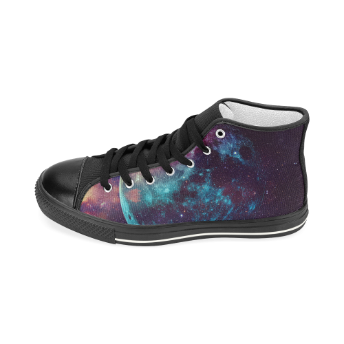 moon Women's Classic High Top Canvas Shoes (Model 017)