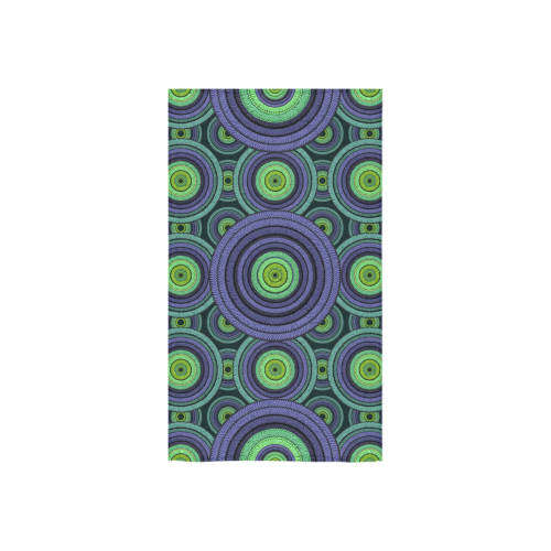 Green and Blue Stitched Custom Towel 16"x28"