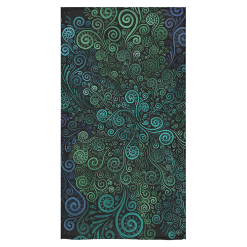 Turquoise 3D Rose Bath Towel 30"x56"
