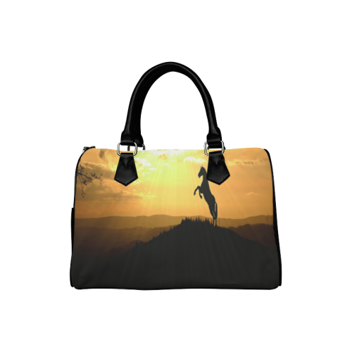 Sunset Horse Silhouette Boston Handbag (Model 1621)