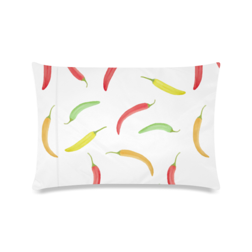 Chilli Peppar Custom Zippered Pillow Case 16"x24"(Twin Sides)