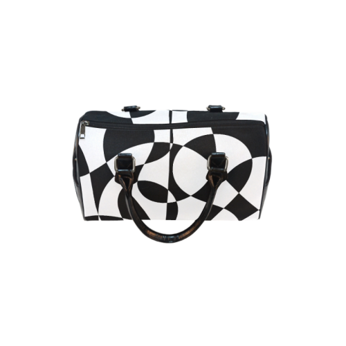 Black and White Retro Abstract by ArtformDesigns Boston Handbag (Model 1621)