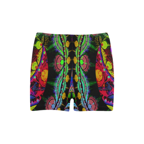 Mulricolored abstract SCARAB design Briseis Skinny Shorts (Model L04)