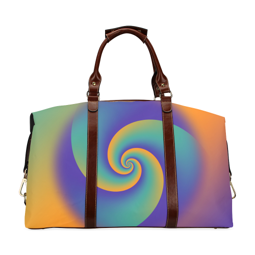 POWER SPIRAL SOFT - Violet, Ocean Green, Orange Classic Travel Bag (Model 1643)