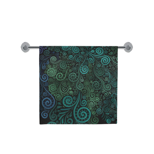 Turquoise 3D Rose Bath Towel 30"x56"