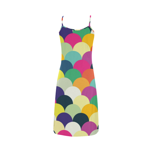 Colorful Circles Alcestis Slip Dress (Model D05)