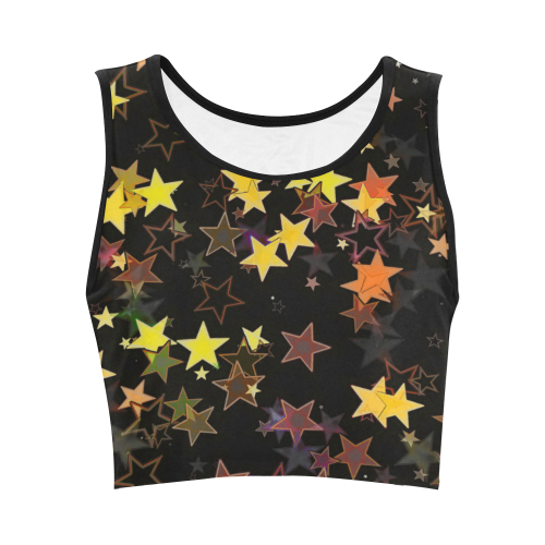 Stars20160708 Women's Crop Top (Model T42)