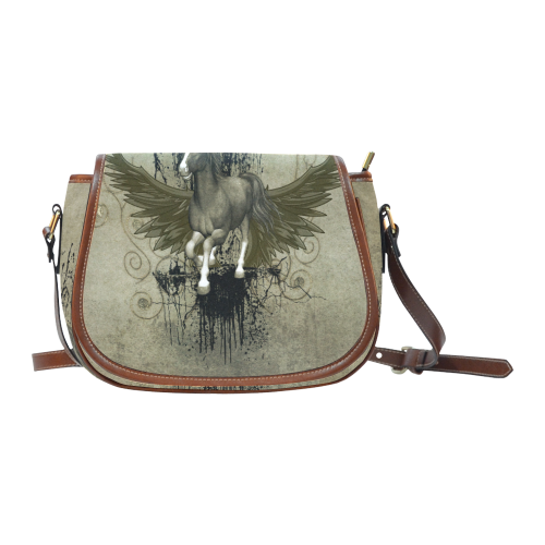 Wild horse with wings Saddle Bag/Large (Model 1649)