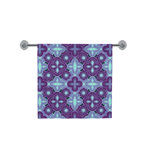 Purple blue seamless pattern Bath Towel 30"x56"