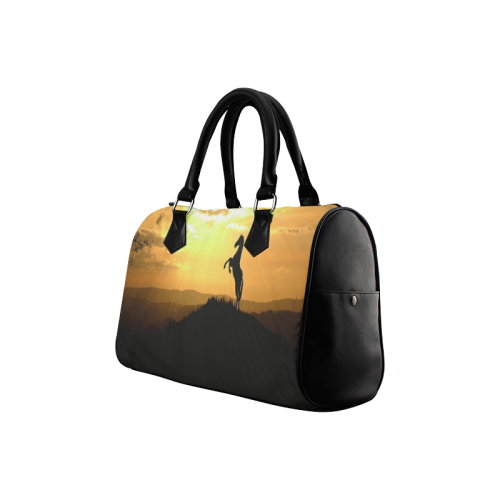 Sunset Horse Silhouette Boston Handbag (Model 1621)