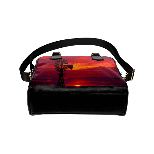 Windmill Sunset Shoulder Handbag (Model 1634)