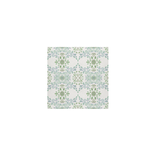 Blue and Green watercolor pattern Square Towel 13“x13”