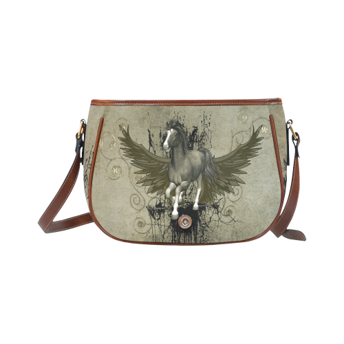 Wild horse with wings Saddle Bag/Small (Model 1649) Full Customization