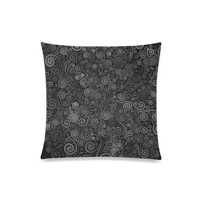 Black and White Rose Custom Zippered Pillow Case 20"x20"(Twin Sides) ID D477552