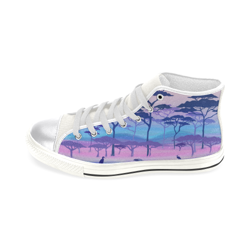 nature Women's Classic High Top Canvas Shoes (Model 017)