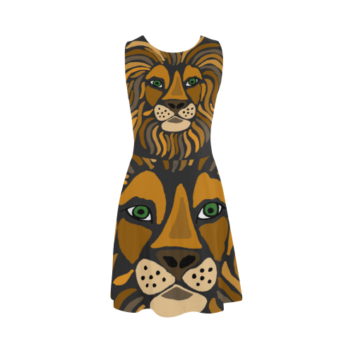 Awesome Artistic Lion Abstract Atalanta Sundress (Model D04)