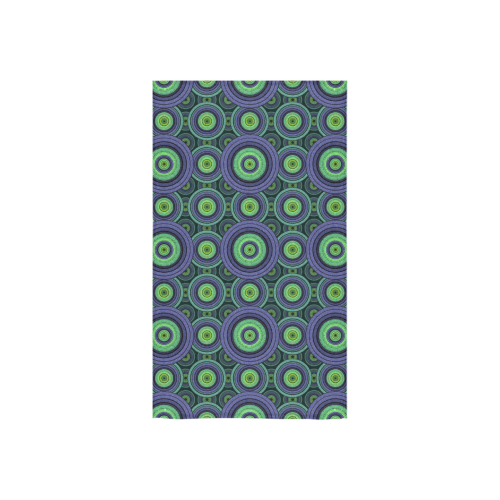 Green and Blue Stitched  Pattern Custom Towel 16"x28"