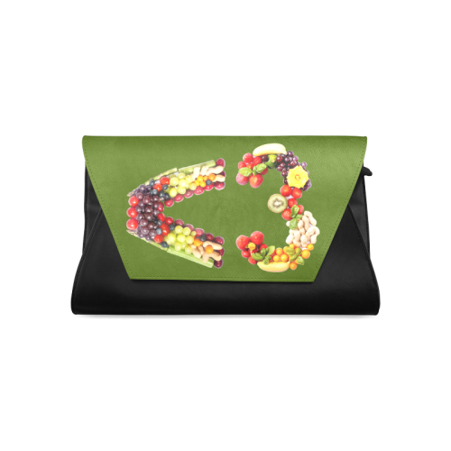 <3 LOVE Fruits and Vegetables Vegan Clutch Bag (Model 1630)