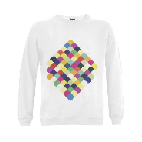 Colorful Circles Gildan Crewneck Sweatshirt(NEW) (Model H01)
