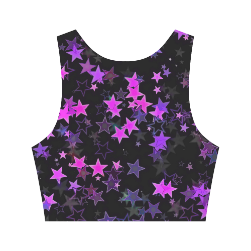 Stars20160710 Women's Crop Top (Model T42)