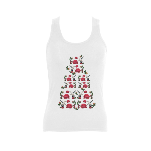 Hummers N Roses Women's Shoulder-Free Tank Top (Model T35)