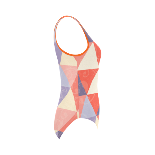 Harlequin Multicolor Pattern by ArtformDesigns Vest One Piece Swimsuit (Model S04)