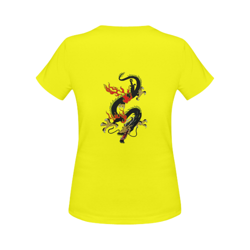 Chinese Dragon Black Women's Classic T-Shirt (Model T17）