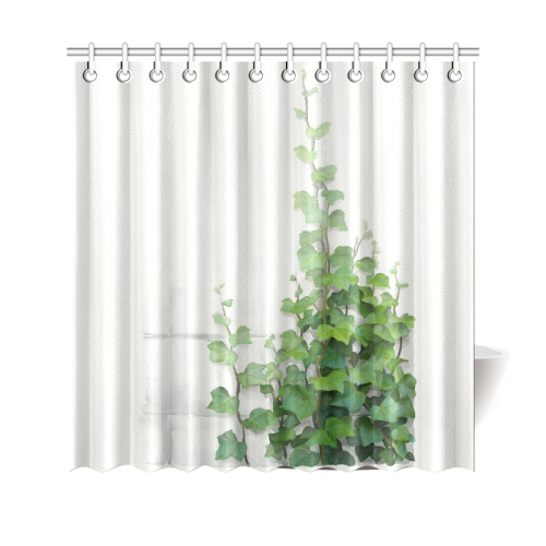 Watercolor Vines, climbing plant Shower Curtain 69"x70"