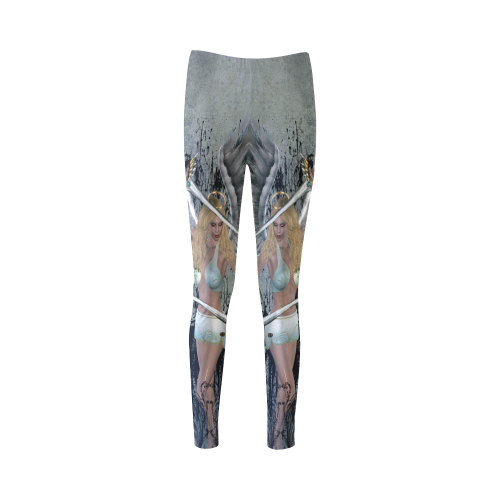 The angel with swords and wings Cassandra Women's Leggings (Model L01)