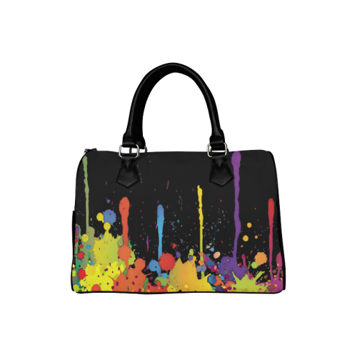 Crazy multicolored running SPLASHES Boston Handbag (Model 1621)