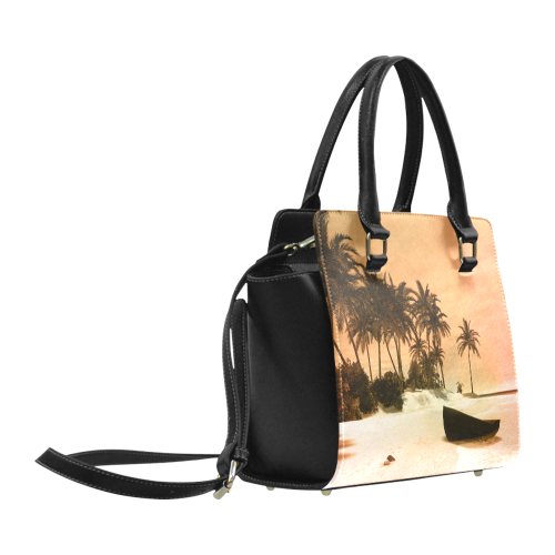 Wonderful seascape with tropical island Classic Shoulder Handbag (Model 1653)