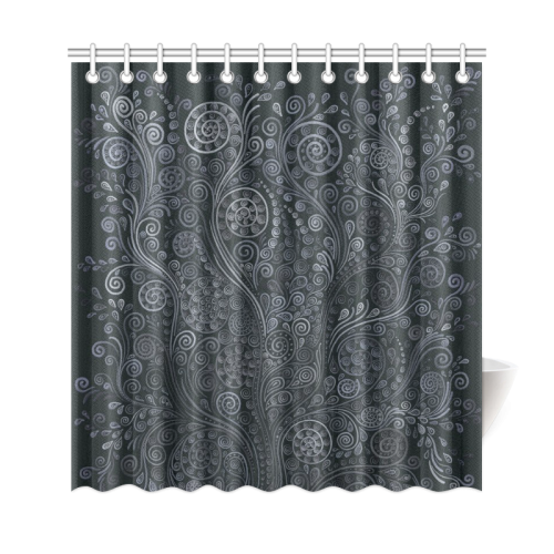 Soft Blue 3D Ornamental Shower Curtain 69"x72"