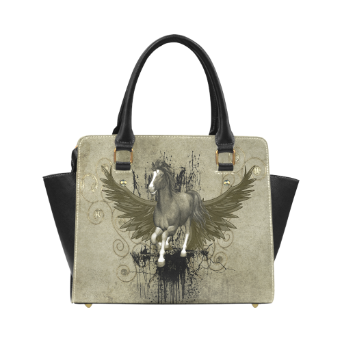 Wild horse with wings Classic Shoulder Handbag (Model 1653)
