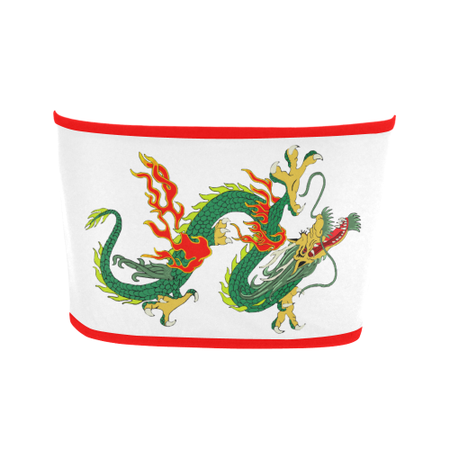 Chinese Dragon Green Bandeau Top