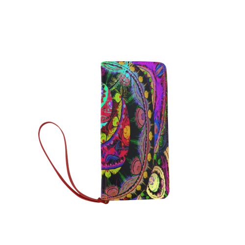 Mulricolored abstract SCARAB design Women's Clutch Wallet (Model 1637)