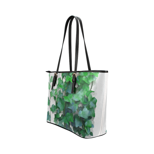 Vines, climbing plant Leather Tote Bag/Small (Model 1651)