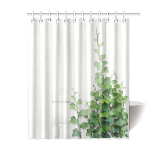 Watercolor Vines, climbing plant Shower Curtain 60"x72"