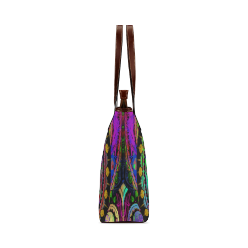 Mulricolored abstract SCARAB design Shoulder Tote Bag (Model 1646)